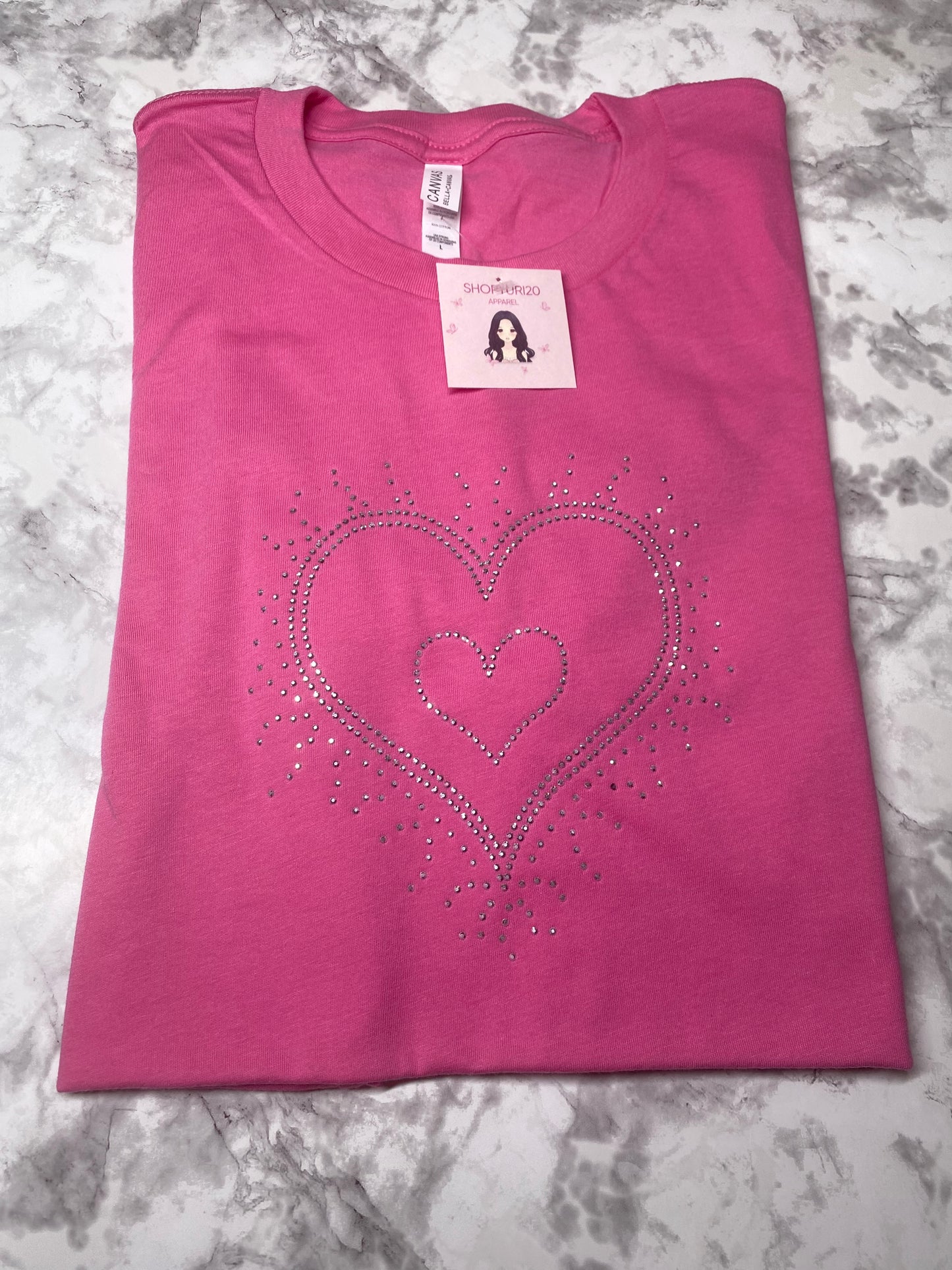 Heart Rhinestone tee