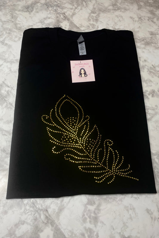 Feather Rhinestone tee