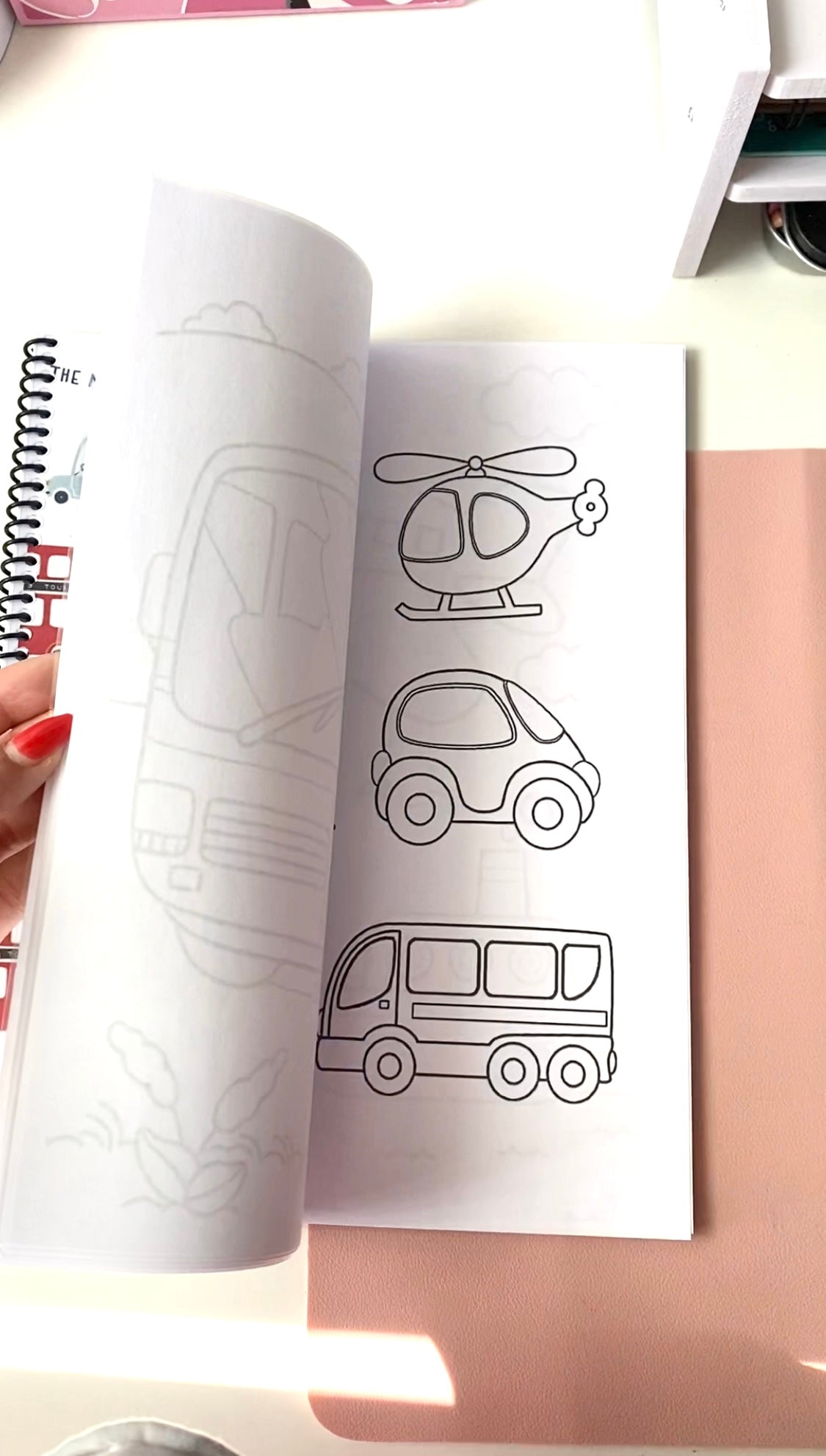 Vehicles coloring book