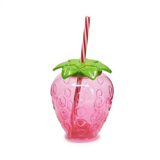 Strawberry Cup with Straw