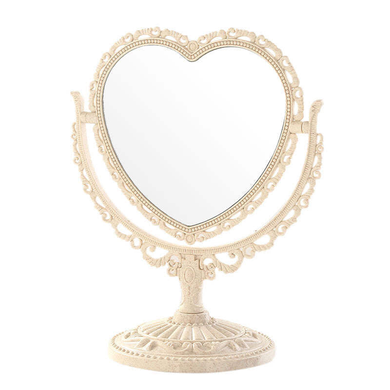 Beige Heart Mirror